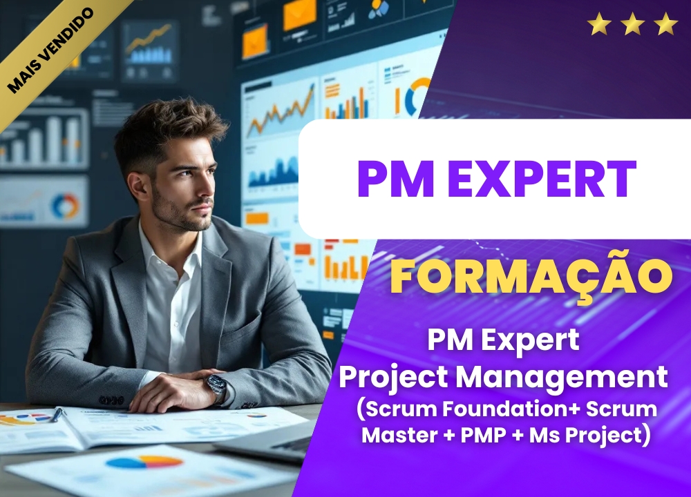 Forma��o PM Expert Project Management (Scrum Foundation+ Scrum Master + PMP + Ms Project)